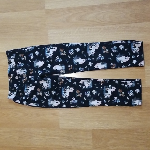 H&M black leggings with unicorn print girls medium 7-8 EUC - Picture 8 of 8
